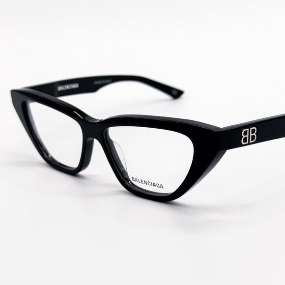 NEW BALENCIAGA EYEGLASSES BB0128O 001 CAT EYE BLACK WOMEN EYEWEAR BALENCIAGA - Picture 4 of 9